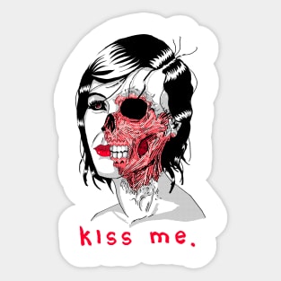 The Kissing Skull Sticker